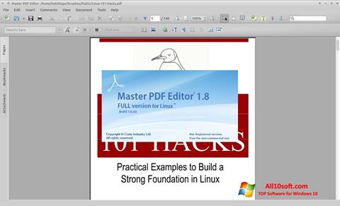 સ્ક્રીનશૉટ Master PDF Editor Windows 10