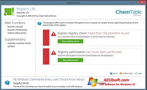 સ્ક્રીનશૉટ Registry Life Windows 10