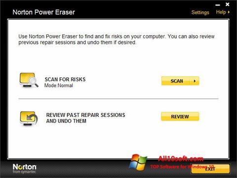 સ્ક્રીનશૉટ Norton Power Eraser Windows 10