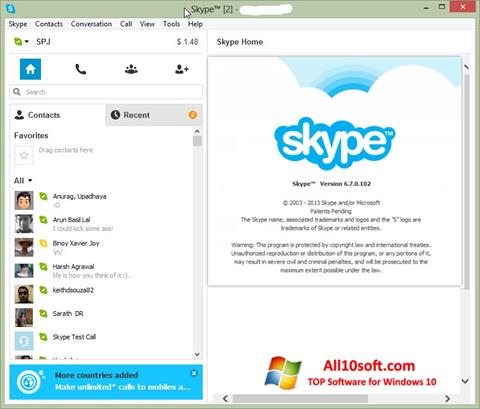 સ્ક્રીનશૉટ Skype Setup Full Windows 10