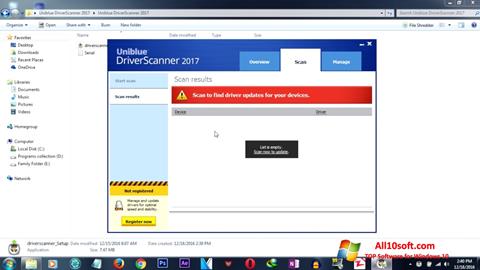 સ્ક્રીનશૉટ DriverScanner Windows 10