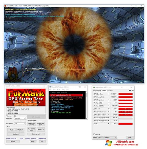 સ્ક્રીનશૉટ FurMark Windows 10