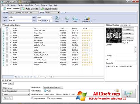 સ્ક્રીનશૉટ Easy CD-DA Extractor Windows 10
