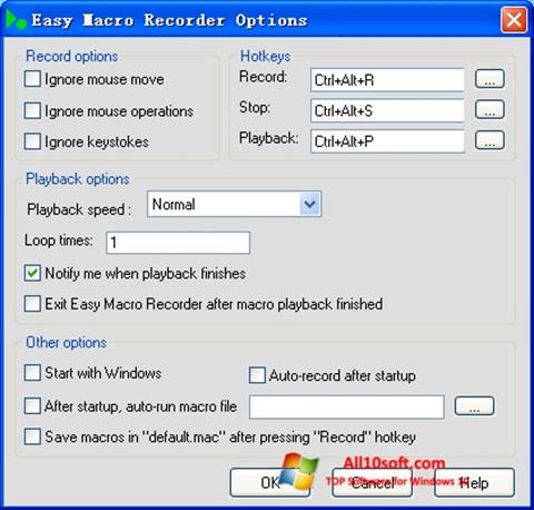 સ્ક્રીનશૉટ Easy Macro Recorder Windows 10