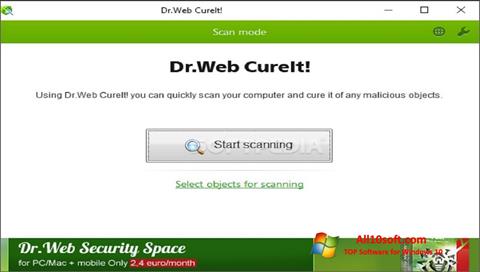 સ્ક્રીનશૉટ Dr.Web CureIt Windows 10
