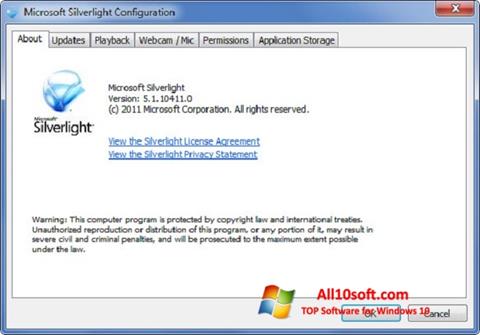 સ્ક્રીનશૉટ Microsoft Silverlight Windows 10