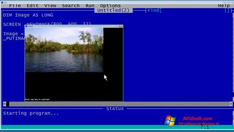સ્ક્રીનશૉટ QBasic Windows 10