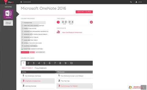 સ્ક્રીનશૉટ Microsoft OneNote Windows 10