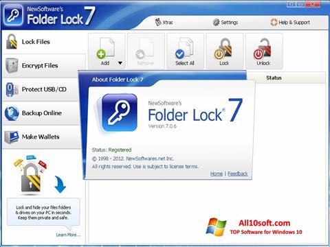 સ્ક્રીનશૉટ Folder Lock Windows 10