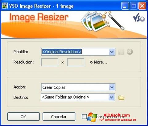 સ્ક્રીનશૉટ VSO Image Resizer Windows 10