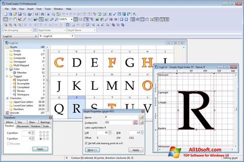 સ્ક્રીનશૉટ Font Creator Windows 10