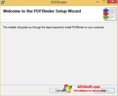સ્ક્રીનશૉટ PDFBinder Windows 10