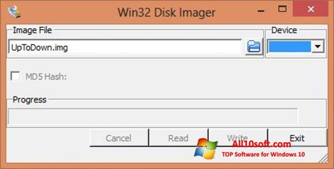 સ્ક્રીનશૉટ Win32 Disk Imager Windows 10
