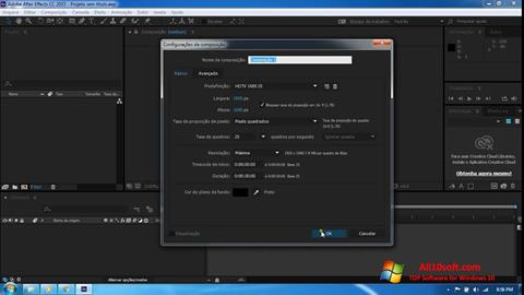 સ્ક્રીનશૉટ Adobe After Effects CC Windows 10
