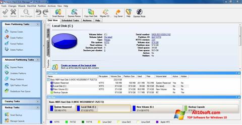 સ્ક્રીનશૉટ Paragon Hard Disk Manager Windows 10