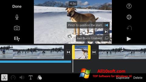 સ્ક્રીનશૉટ iMovie Windows 10