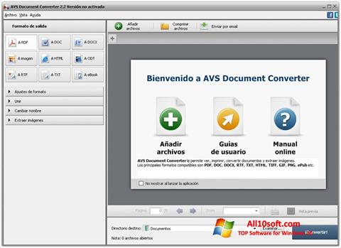 સ્ક્રીનશૉટ AVS Document Converter Windows 10