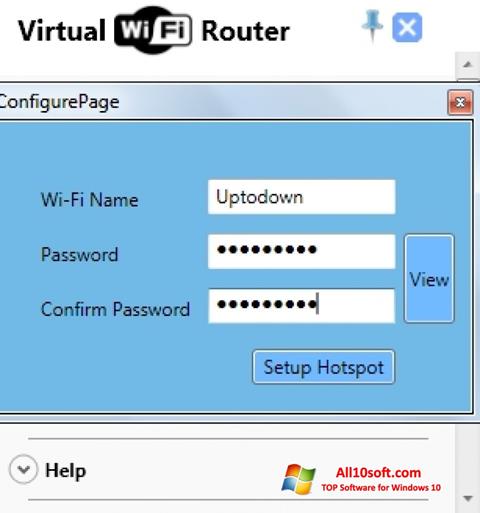સ્ક્રીનશૉટ Virtual WiFi Router Windows 10