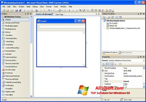 સ્ક્રીનશૉટ Microsoft Visual Basic Windows 10