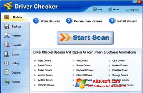 સ્ક્રીનશૉટ Driver Checker Windows 10