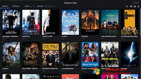 સ્ક્રીનશૉટ Popcorn Time Windows 10