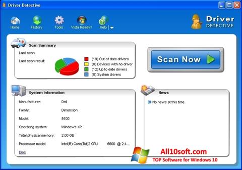 સ્ક્રીનશૉટ Driver Detective Windows 10