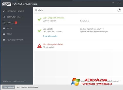 સ્ક્રીનશૉટ ESET Endpoint Antivirus Windows 10