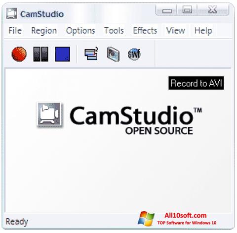 સ્ક્રીનશૉટ CamStudio Windows 10