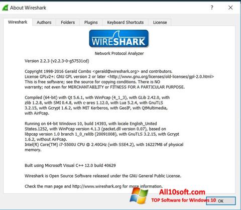 સ્ક્રીનશૉટ Wireshark Windows 10