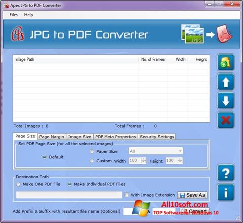સ્ક્રીનશૉટ JPG to PDF Converter Windows 10