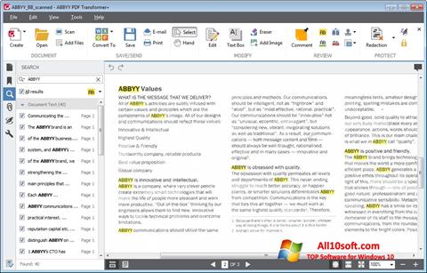 સ્ક્રીનશૉટ ABBYY PDF Transformer Windows 10