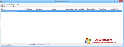 સ્ક્રીનશૉટ WebBrowserPassView Windows 10