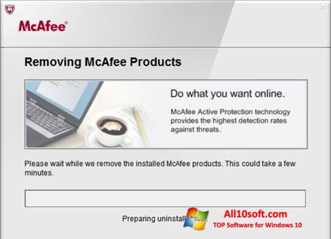 સ્ક્રીનશૉટ McAfee Consumer Product Removal Tool Windows 10