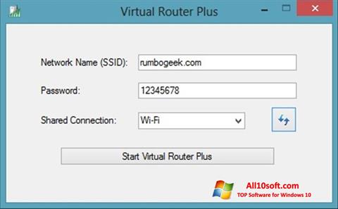 સ્ક્રીનશૉટ Virtual Router Plus Windows 10