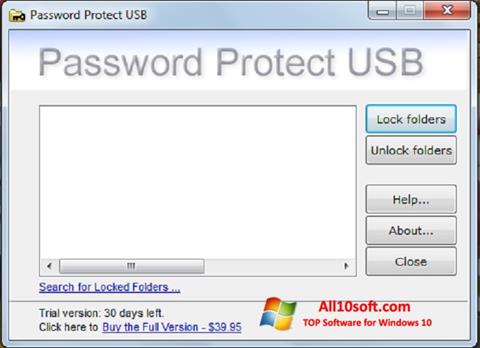 સ્ક્રીનશૉટ Password Protect USB Windows 10